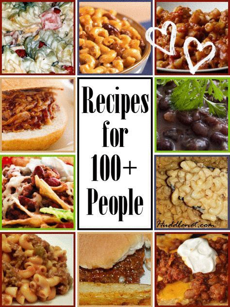 totalrecipesearch|recipes to feed 100 people.